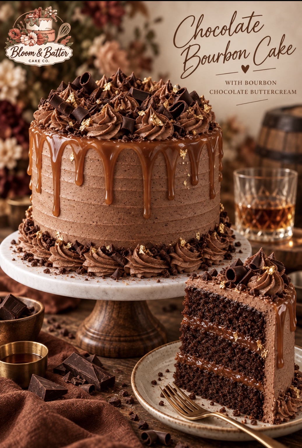 Chocolate Bourbon premium cake concept