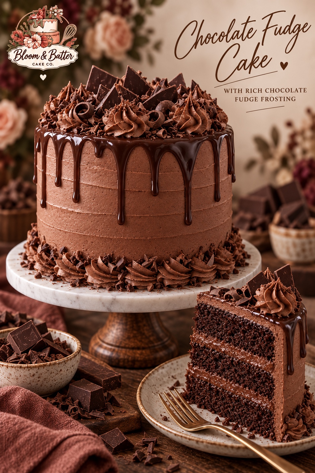 Chocolate Fudge premium cake concept